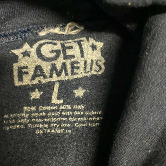 Get Fame.Us Long Sleeve Pullover Hoodie Size Large - Picture 3 of 3